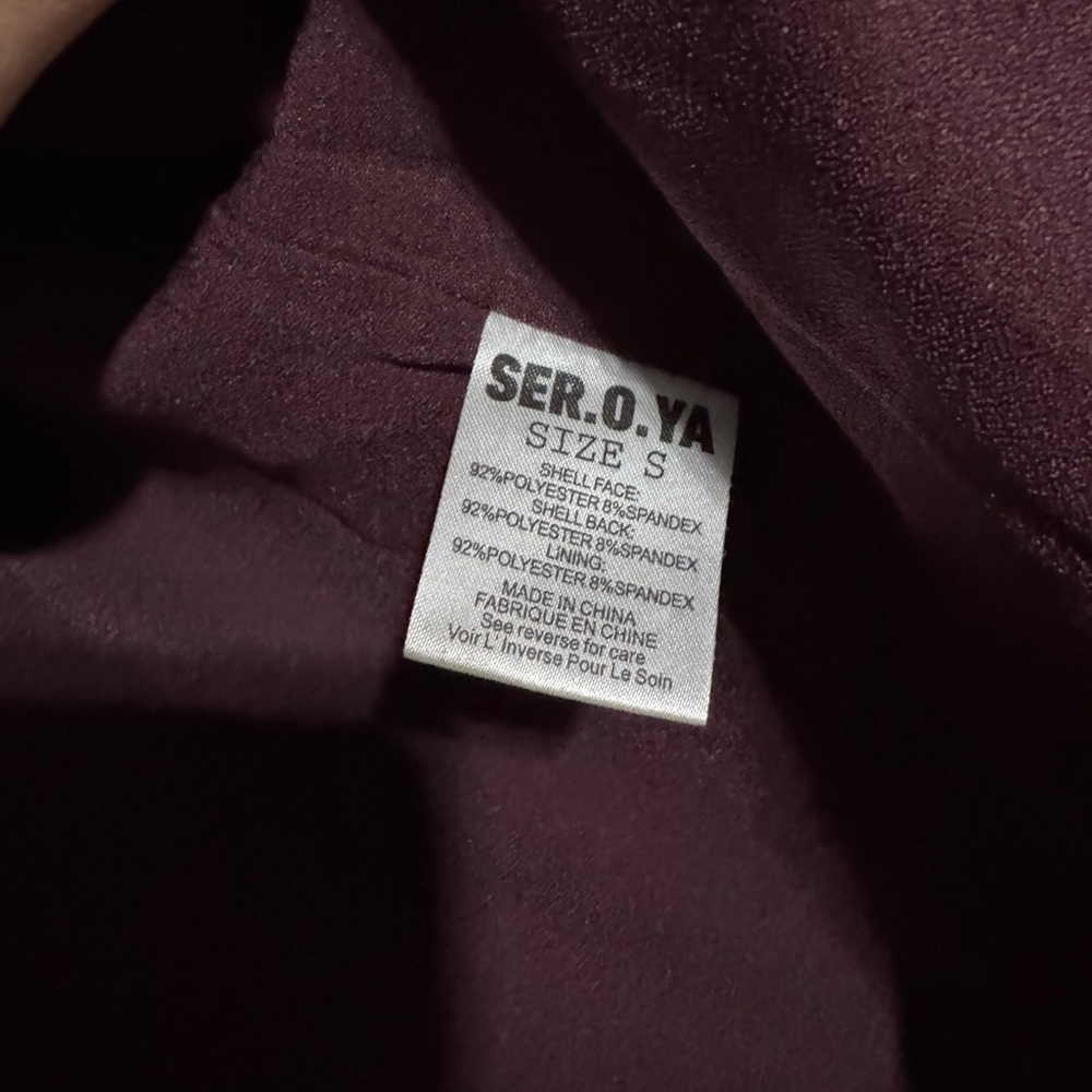SER.O.YA Ali Heavy Crepe Shacket in Merlot - Picture 10 of 10